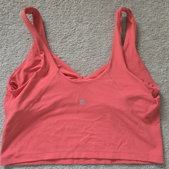 Lululemon Align Crop Tank Top Size 12  Raspberry Cream EUC - Picture 5 of 9